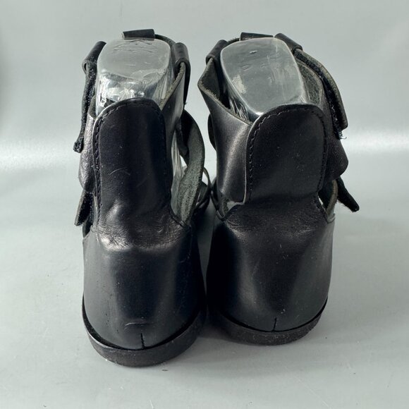 Brador Made in Italy Black Leather Strappy Sandals, Size 43 - Picture 7 of 15